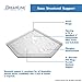 DreamLine SlimLine 40 in. D x 40 in. W x 2 3/4 in. H Corner Drain Neo-Angle Shower Base in White, DLT-2040400