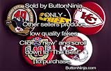 Set of 5 Kansas City Chiefs Pins 1.25" Buttons NFL Football