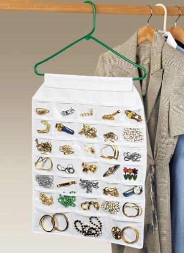 DOUBLE SIDED HANGING JEWELRY ORGANIZER (66 Pockets)