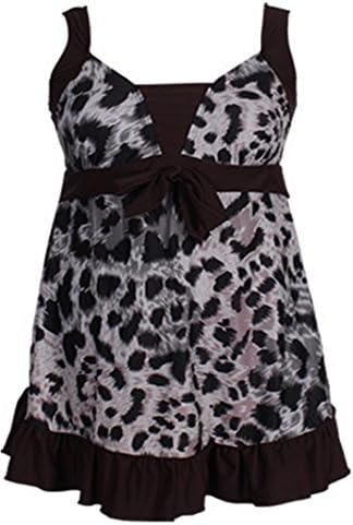 Tragarse Women Plus Size New Arrival One Pieces Vintage Swimsuit BK-21 (XXXL, Leopard)