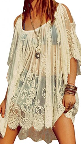 Cocobla Women Shirt Lace Mini Dress