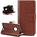 Nokia Lumia 830 Case,Nokia Lumia 830 Wallet Case,ikasus Butterfly Flower PU Leather Fold Wallet Pouch Case Premium Leather Wallet Flip Stand Credit Card ID Holders Case Cover for Nokia Lumia 830,Brown