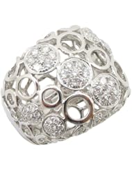 14k White Gold  0.85ctw Diamond Cocktail Ring 17121 Size 7.25