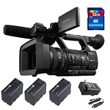 Sony HXR-NX5U NXCAM Digital HD Video Camcorder, 3.2 LCD + (3pcs) NP-F970 Info-Lithium Battery Pack (6600mAh) + External Battery Charger Kit