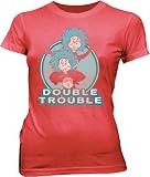 Mighty Fine Dr. Seuss Double Trouble Thing 1 and Thing 2 Dusty Red Juniors T-shirt Tee