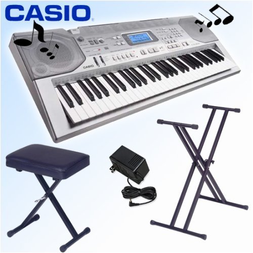 Buy Casio CTK-800 Music Keyboard Kit with Stand and AC Adapter + Casio Portable Keyboard Bench by Casio now!