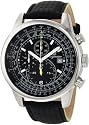 Burgmeister Melbourne Herren-Armbanduhr Chronograph Leder Schwarz BM505-122
