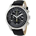 Burgmeister Melbourne Herren-Armbanduhr Chronograph Leder Schwarz BM505-122