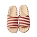 Bronze Times (TM) Unisex Classic Zebra Stripe Indoor Cotton Flax House Slippers