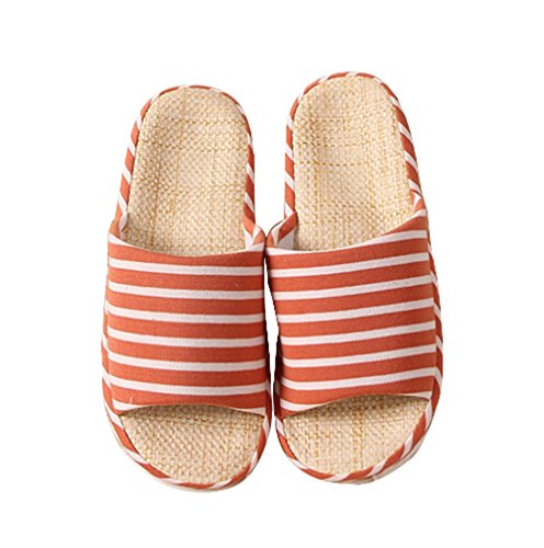 Bronze Times (TM) Unisex Classic Zebra Stripe Indoor Cotton Flax House Slippers