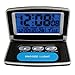 Elgin Folding Travel Alarm Clock, Black Image #1