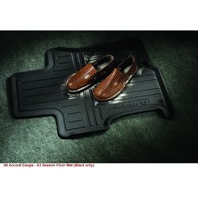 Honda Accord 2 Door Genuine Factory OEM 08P13-TE0-110 All Season Black Floor Mats 2008 - 2012 (complete set of front and rear mats)