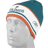 Reebok Miami Dolphins Aqua Cuffless Coaches Knit Beanie Cap