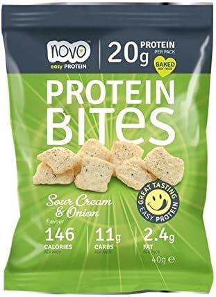 Novo Protein Crisp Bites Sour Cream &amp; Onion 40g - Pack of 6