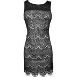 Scalloped Lace Overlay Mini Flapper Dress Junior & Junior Plus Size