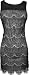 Scalloped Lace Overlay Mini Flapper Dress Junior & Junior Plus Size