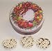 Scott's Cakes 1 lb. Milk Chocolate Covered Pretzel with White Chocolate Chips in a Wreath Tin