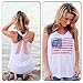 Little Hand Women Patriotic American Flag Print Camisole Bow Tank Top