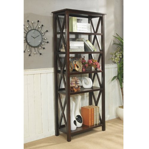 Simpli Home Adrien Collection 5 Shelf Bookcase On Sale