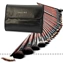 31tlg Make up Pinselset Kosmetik Pinsel Brush Set m schwarz Leder Etui