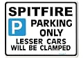 SPITFIRE Parking Sign Gift for TRIUMPH 1500 car models - Size Large 205 x 270mm