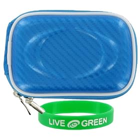 Hard Shell Carrying Case (Candy Blue) for Canon PowerShot SD1200IS Digital Camera Green