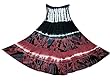 Stonewashed Long Skirt Black Brown Tie Dye