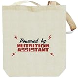 Powered By Nutrition Assistant Occupations Tote Bag (Beige, Canvas, Unisex)