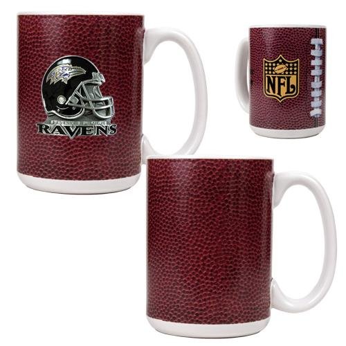 Baltimore Ravens NFL 2pc Gameball Ceramic Mug Set - Helmet logo