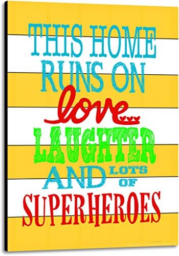 Heritage 1093 Lots of Superheroes Canvas Print, 20 by 16-Inch