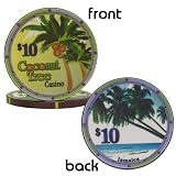 100 Ceramic Coconut Tree Chips - $10