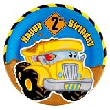 Construction Pals 2nd Birthday Dinner Plates (8) Party Supplies