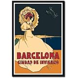 Framed Art Poster 20x30, Barcelona, Ciudad de Invierno by 