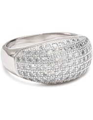 ELLE Jewelry Sterling Silver Micro Pave Cubic Zirconia Ring