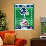 NFL New York Giants vs. New England Patriots Super Bowl XLVI Dueling 27" x 37" Vertical Banner Flag ()