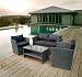 Vogue 4 Piece Garden Outdoor Sofa Set Garden Furniture