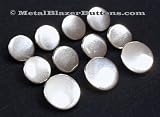 Metal Polished Plain Silver Toned Shank Blazer Sport Coat Button Set