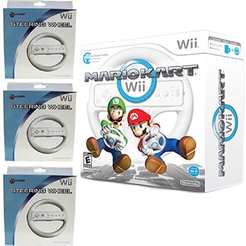 Set A Shopping Price Drop Alert For Wii Mario Kart with 3 Extra Steering Wheels