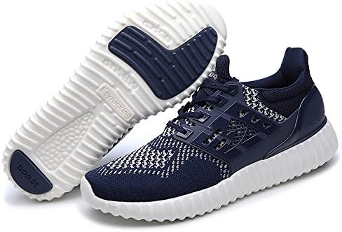 Performance Men's Energy Ultra Boost Running Shoe - Lightweight Breathable Mesh Jogging Shoes Navy Grey