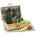 Picknickkoffer Picknickkorb mit Inhalt f�r 4 Personen