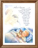 Boy Bed Prayer Religious Kids Room Picture Framed Art Print