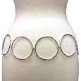 Silver Big Jumbo Circle Chain Link Belt