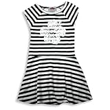 Flowers By Zoe - Girls Striped Dress, Black, White