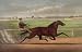 2.75 inch x 2 inch (7.5 x 5cm) Acrylic Fridge Magnet Horse Racing and Trotting Joe Elliott Vintage Image