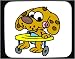 Mouse Pad with baby, dog, diaper, pacifier