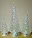 BANBERRY DESIGNS Table Top Christmas Trees - Set of 12 - LED Lighted Acrylic Christmas Trees Holiday Decoration Set of 12 Assorted Sizes 10