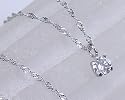 プラチナ ダイヤモンド 0.1ct プチネックレス【誕生石4月】