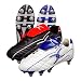 GILBERT Sidestep Xtra Pearl/Royal Blue 8 Stud Men's Rugby Boots (873611-2/3/4-X), UK9