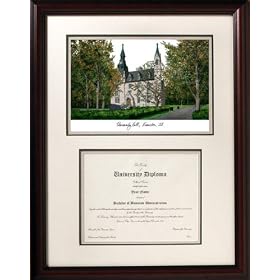 Northwestern Wildcats Framed Scholar Diploma Frame with Lithograph