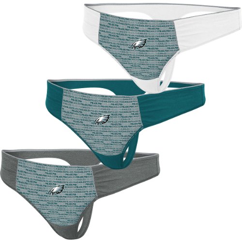 NFL Philadelphia Eagles Women's Mystic Memory Thong - Set of 3 Extra Large